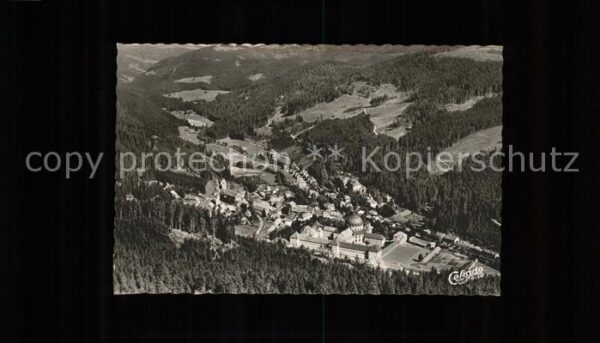 St Blasien Fliegeraufnahme mit Blick ins Albtal Sü