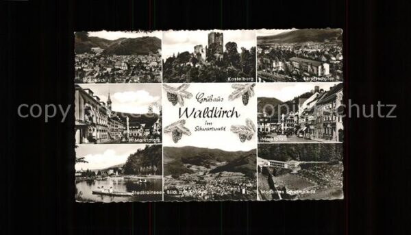 Waldkirch Breisgau Marktplatz Stadtrainsee Kandel Kastelbu