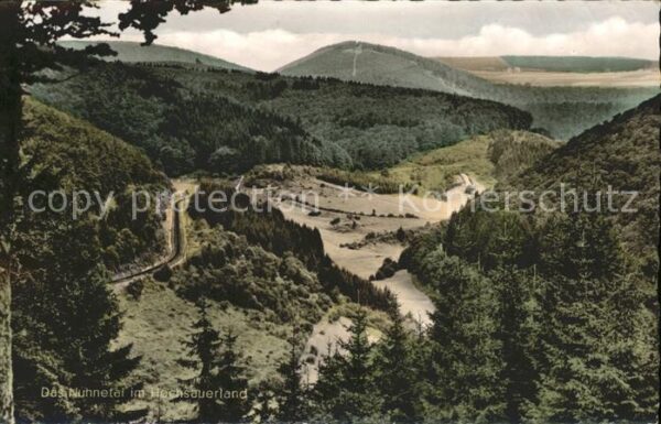 Winterberg Hochsauerland Astenturm Gaststätte Blick ins Nuhnetal