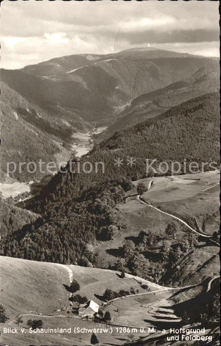Schauinsland Panorama Blick auf Hofsgrund und Feldbe