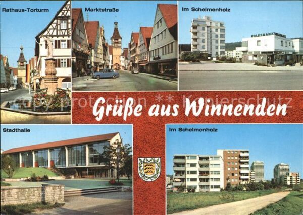 Winnenden Wuerttemberg Rathaus Torturm Marktstrasse Schelmenho