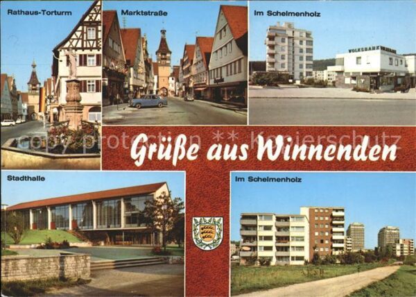 Winnenden Wuerttemberg Rathaus Torturm Marktstrasse Schelmenho