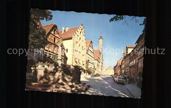 Rothenburg Tauber Herrengasse Brunnen