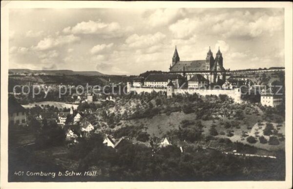 Schwaebisch Hall Teilansicht Solbad mit Comburg ehemalig