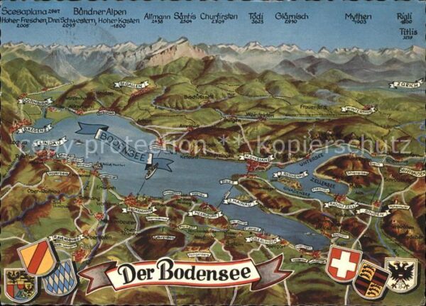 Langenargen Bodensee Panorama Bodensee Alpenpanorama Wappen