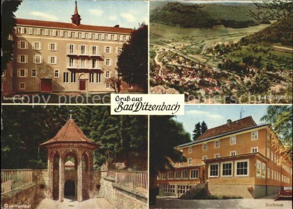 Bad Ditzenbach Sanatorium Quelltempel Kurhaus Heilbad
