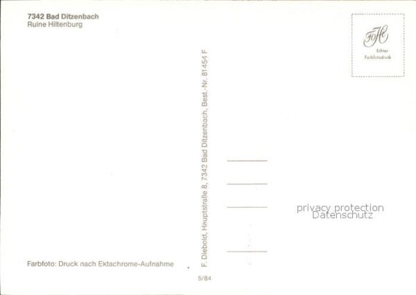 Bad Ditzenbach Ruine Hiltenburg – Bild 2