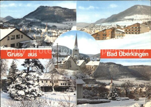 Bad Ueberkingen Teilansichten Kirche Kurhotel im Winter