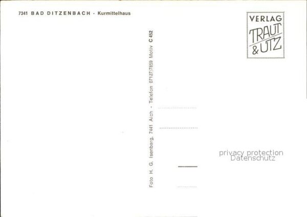 Bad Ditzenbach Kurmittelhaus Wassertretbecken Heilbad – Bild 2