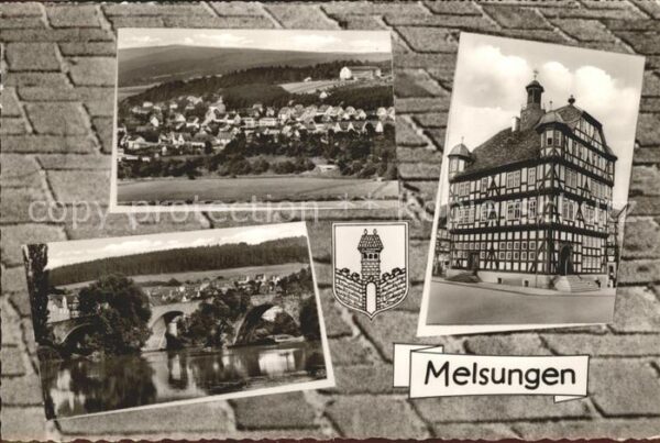 Melsungen Fulda Geamtansicht Rathaus Fachwerkhaus Brück