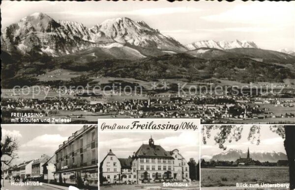 Freilassing Panorama mit Staufen und Zwiesel Haupts