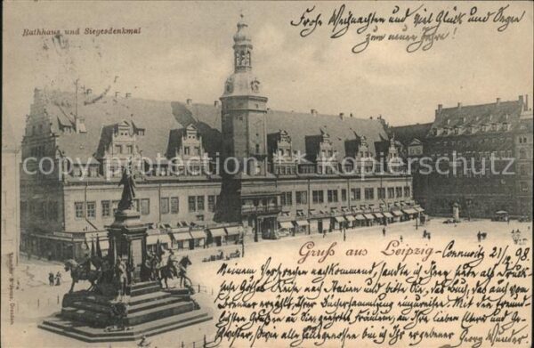Leipzig Rathhaus und Siegesdenkmal