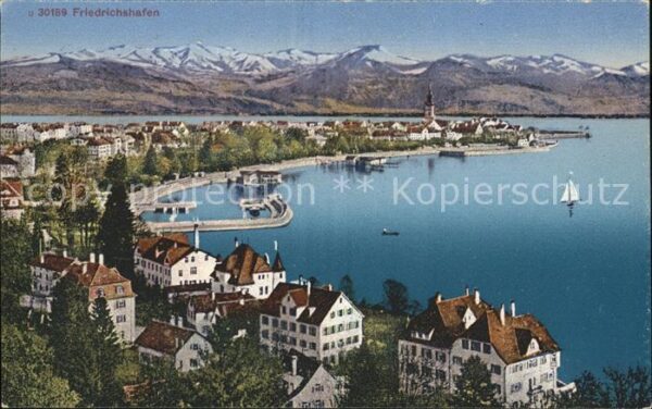 Friedrichshafen Bodensee Seepanorama mit Schweizer Alpen
