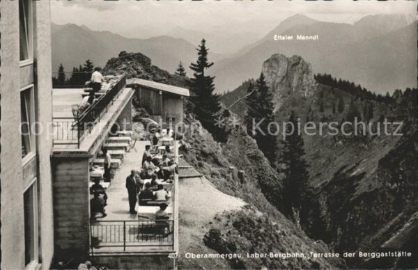 Oberammergau Laber Bergbahn Terrasse der Berggaststä