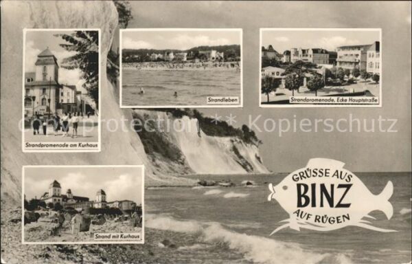 Binz Ruegen Strandpromenade Kurhaus Strandleben