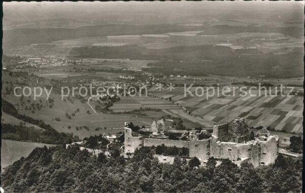 Kuessaburg Ruine Fliegeraufnahme