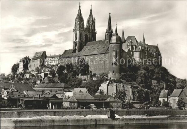 Meissen Elbe Sachsen Albrechtsburg und Dom