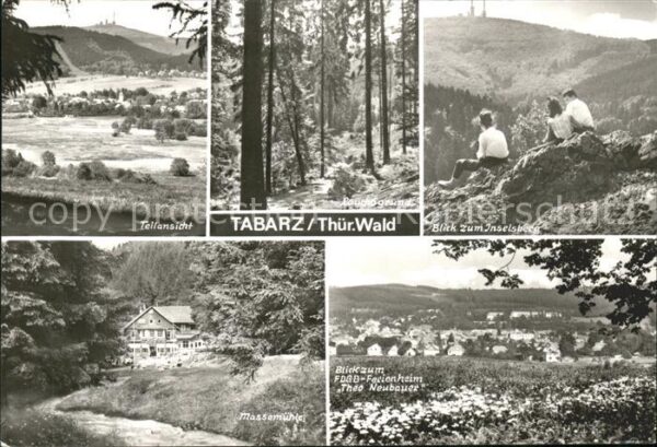 Tabarz Teilansicht Inselsberg Massemühle Ortsb