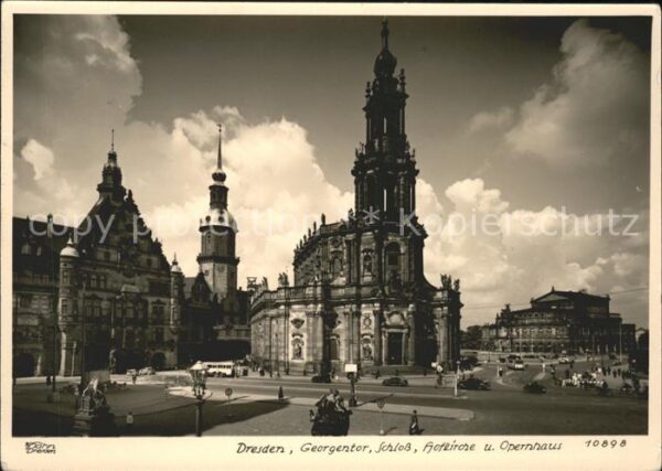 Dresden Georgentor Schloss Hofkirche und Opernh