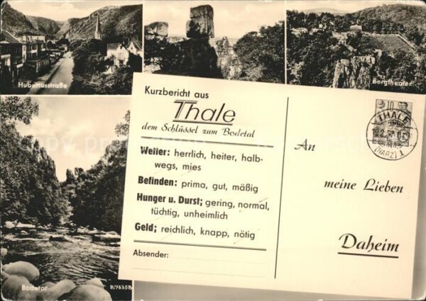 Thale Harz Hubertusstr Bergtheater Bodetor