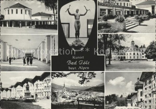 Bad Toelz Totale Wandelhalle und Kurhaus Teilansi
