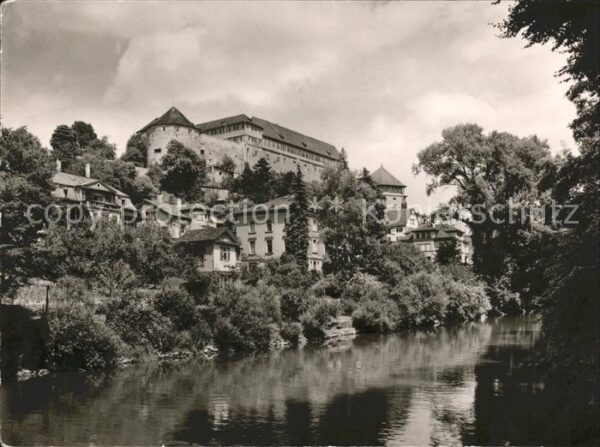 Tuebingen Schloss mit Neckarpartie