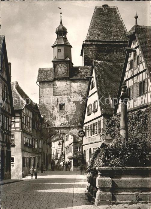 Rothenburg Tauber Rödergasse mit Markusturm