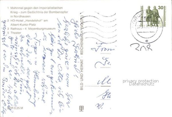 Nordhausen Thueringen Mahnmal HO Hotel Handelshof Rathaus Mey – Bild 2