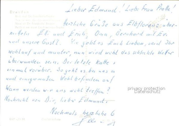 Dresden Teilansicht mit Dr Friedrichs Brücke – Bild 2