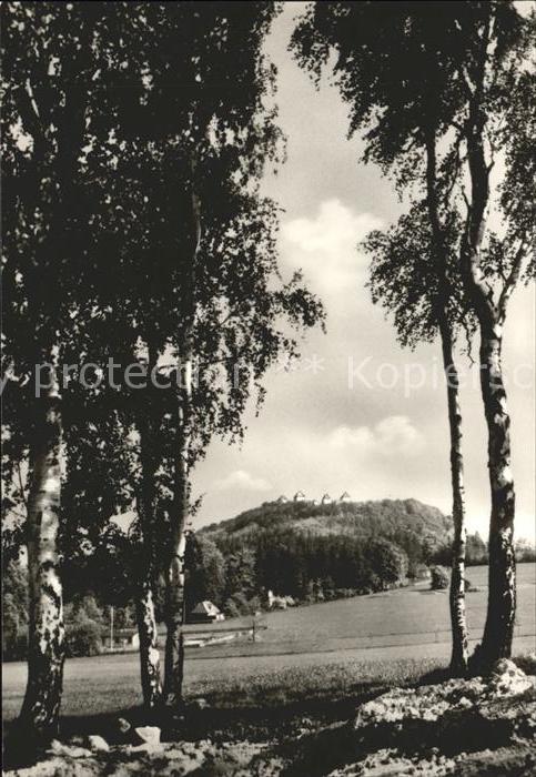 Augustusburg Blick vom Birkenwäldchen