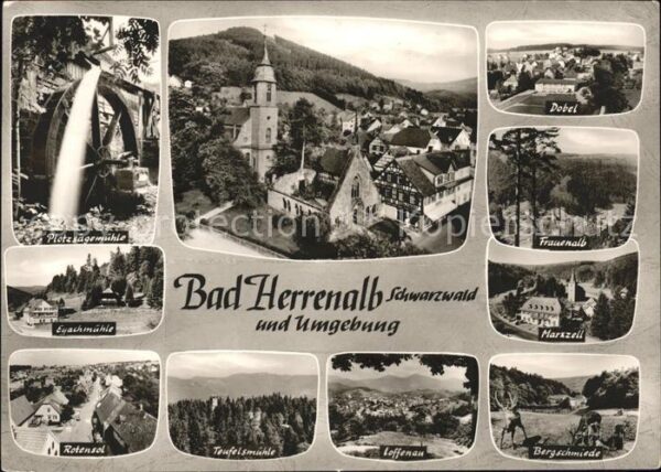 Bad Herrenalb Plotzsägemühle Ortsblick Dobel Frauenal