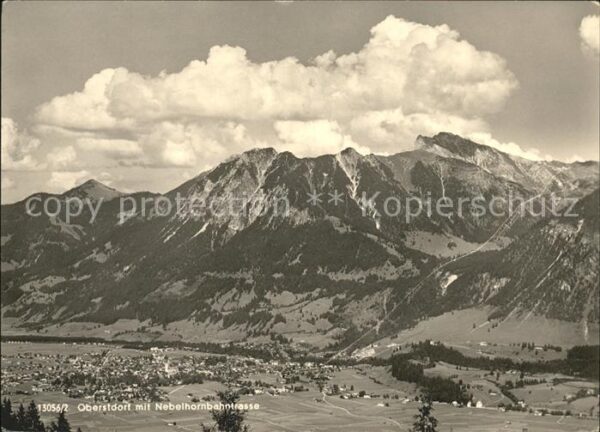 Oberstdorf mit Nebelhornbahntrasse