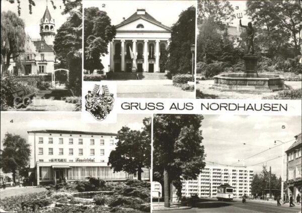 Nordhausen Thueringen Meyenburgmuseum Theater Neptunbrunnen H
