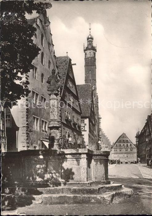 Rothenburg Tauber Brunnen Herrengasse