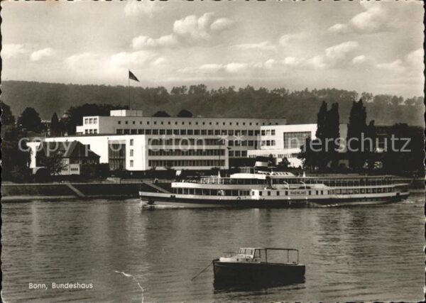 Bonn Rhein Bundeshaus Rhein Schiffe