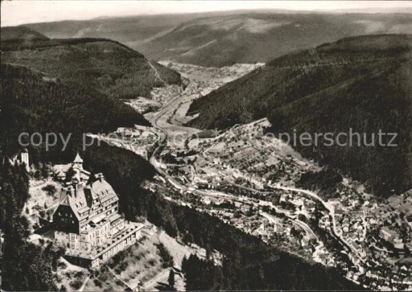 Wildbad Schwarzwald mit Sommerberghotel Fliegeraufnahme