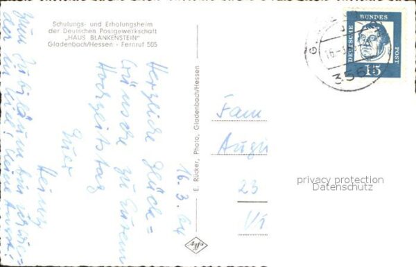 Gladenbach Postgewerkschaftsheim Haus Blankenstein – Bild 2