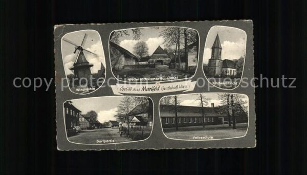 Martfeld Windmühle Bauernhof Kirche Dorfpartie V