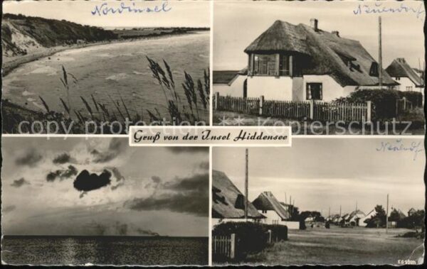 Insel Hiddensee Nordinsel Haus in Neuendorf Ortsansicht