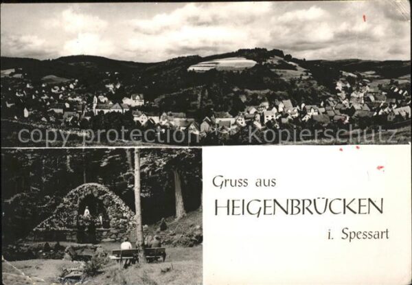 Heigenbruecken Gesamtansicht und Bächles Waldgrotte