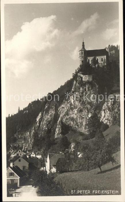 St Peter Freienstein Dorfpartie mit Wallfahrtskirche Maria F