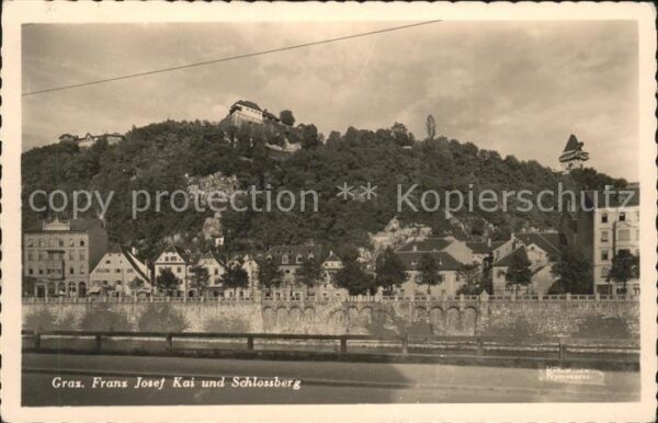 Graz Steiermark Franz Josef Kai und Schlossberg