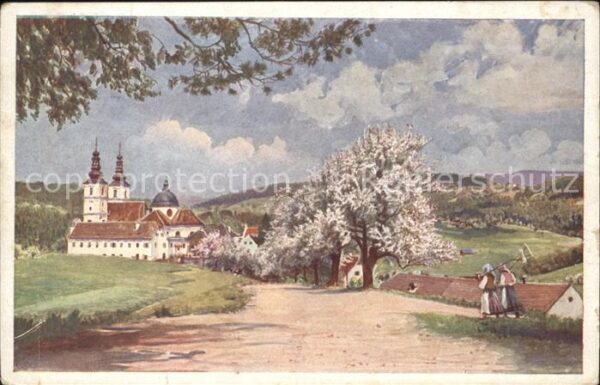 Maria Trost Basilika Baumblüte Künstlerkarte