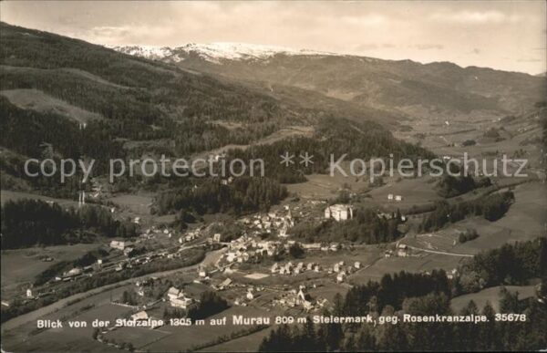 Murau Steiermark Panorama Blick von der Stolzalpe gegen