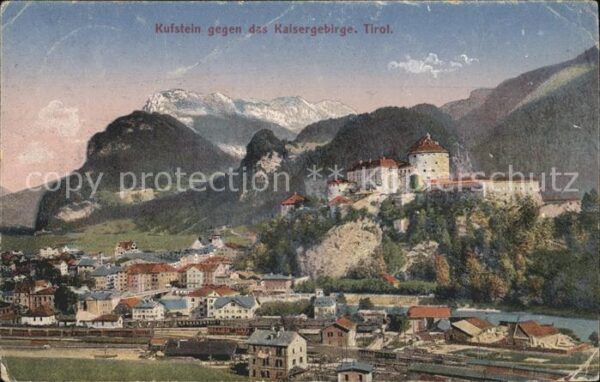 Kufstein Tirol Blick gegen das Kaisergebirge Festung B