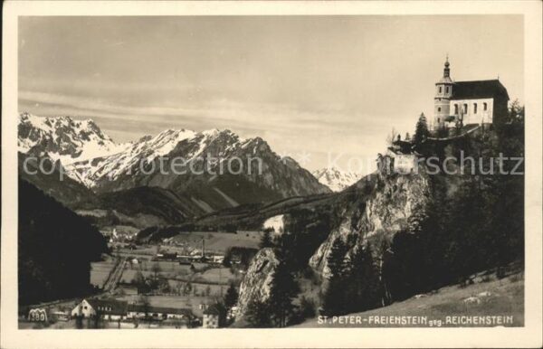 St Peter Freienstein Panorama mit Wallfahrtskirche Maria Fre