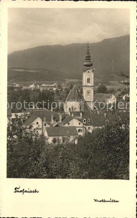 Trofaiach Ortsansicht mit Kirche