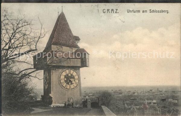 Graz Steiermark Schlossberg mit Uhrturm