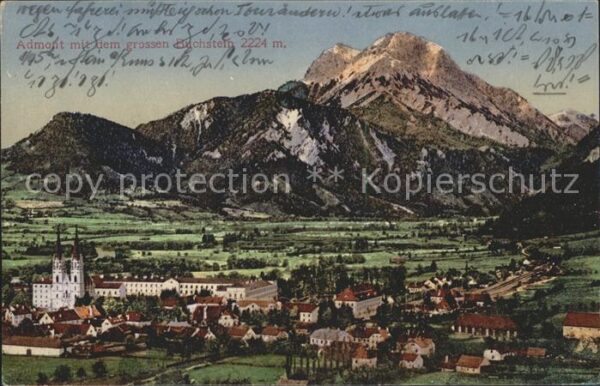 Admont Steiermark Gesamtansicht mit dem grossen Buchstein