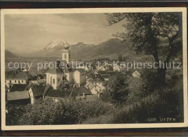 Liezen Steiermark Ortsansicht mit Kirche Alpen